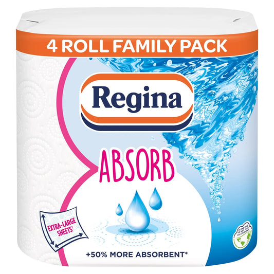 Regina Absorb Kitchen Roll 300 Supersized Sheets 4 per pack