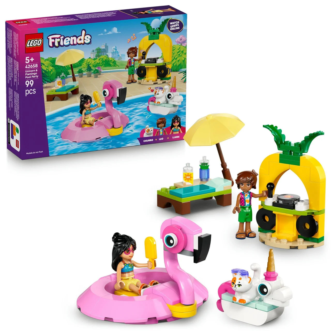 LEGO Friends Unicorn & Flamingo Pool Party 42658 5+