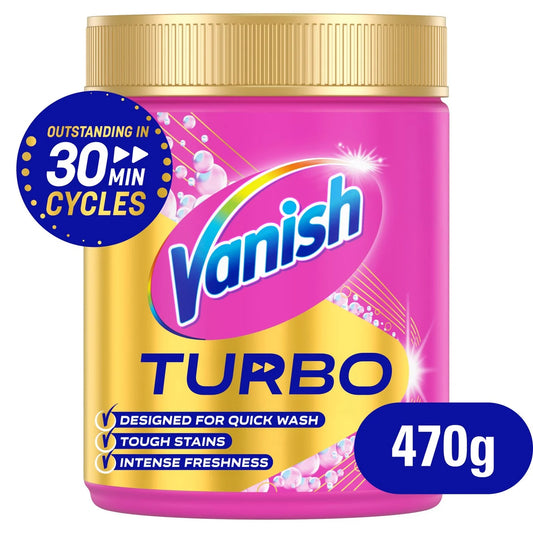 Vanish Turbo Fast Acting Stain Remover Powder 470g
