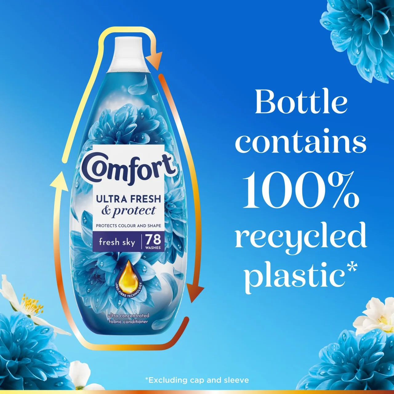 Comfort Ultra Fresh & Protect Fabric Conditioner Fresh Sky 78 washes 1.178L