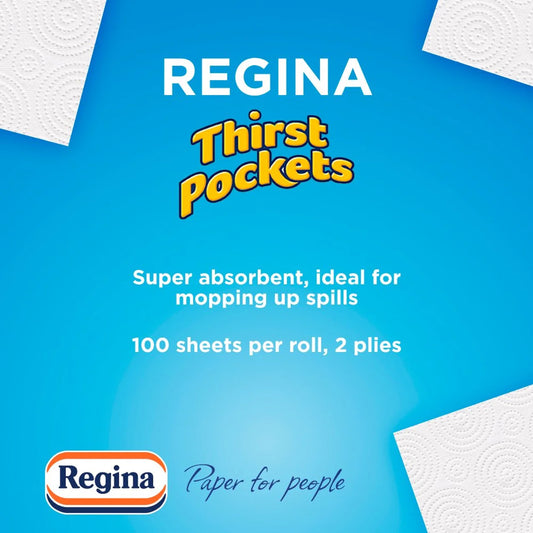 Regina Thirst Pockets Kitchen Roll 2 per pack