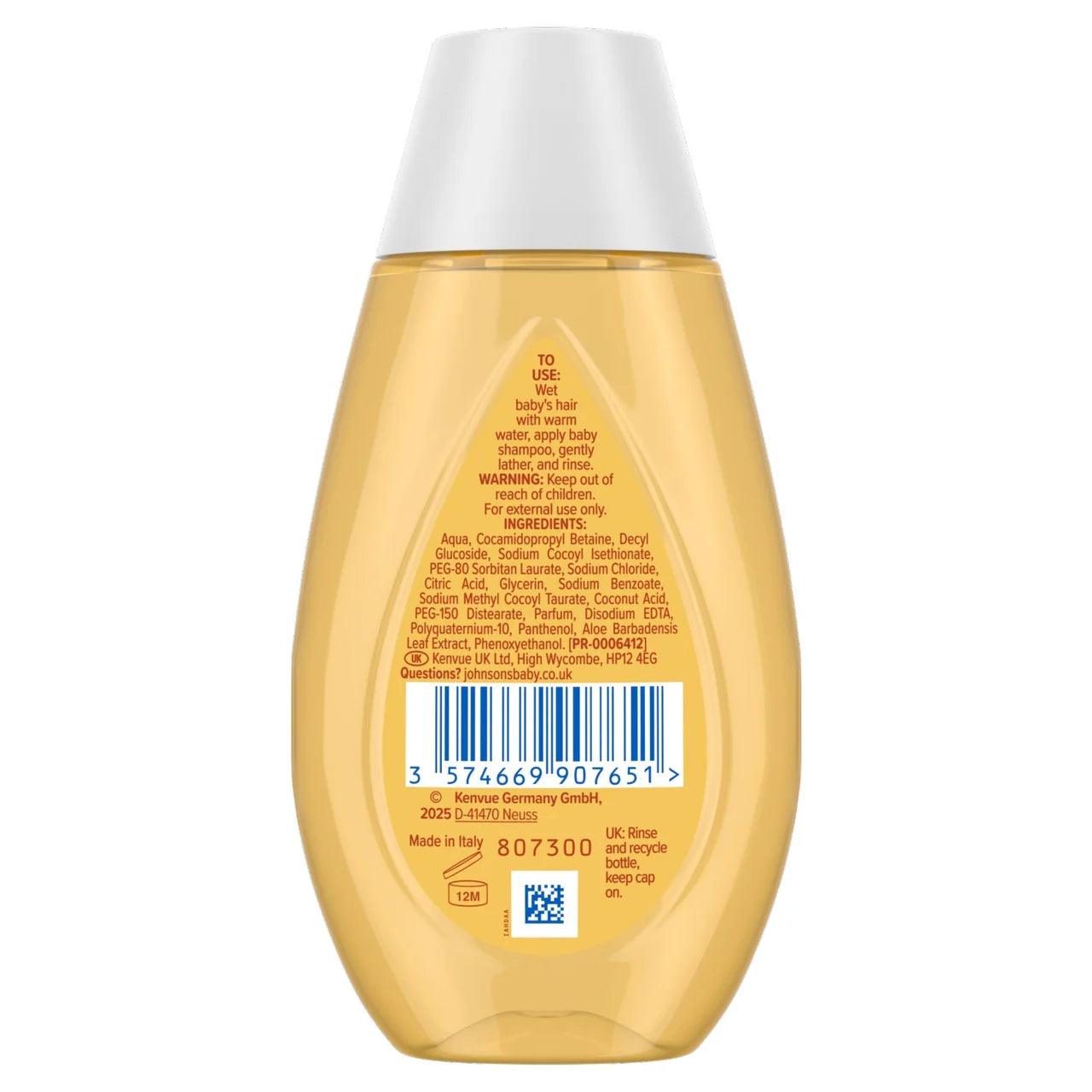 Johnson's Baby No More Tears Shampoo for Gentle Daily Care 100ml