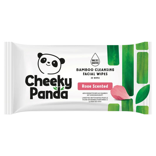 Cheeky Panda Bamboo Rose Facial Cleansing Wipes 25 per pack