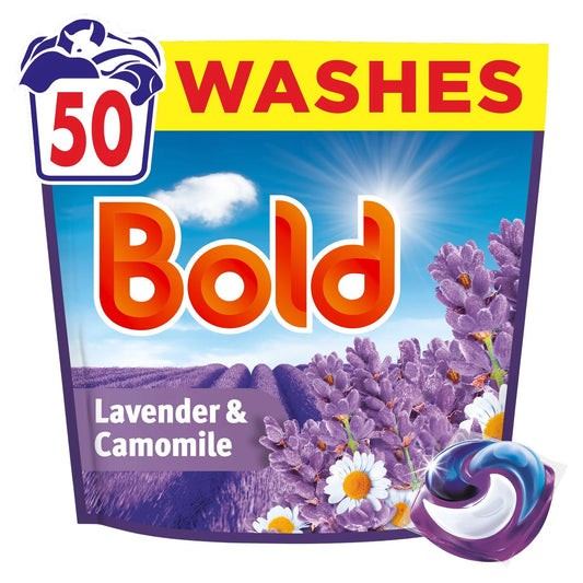 Bold All-in-1 Pods Washing Liquid Capsules Lavender & Camomile 50 Washes