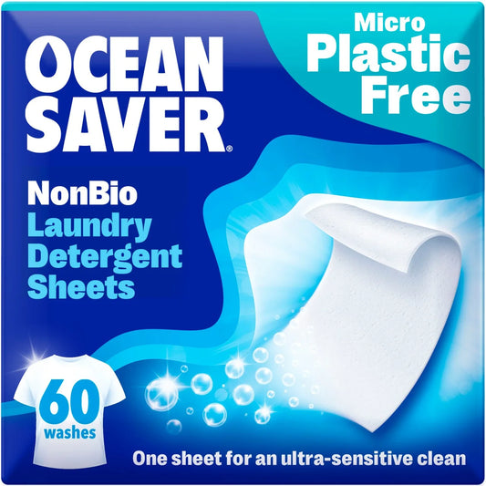 OceanSaver Plastic Free Non-Bio Laundry Detergent Sheets 60 per pack
