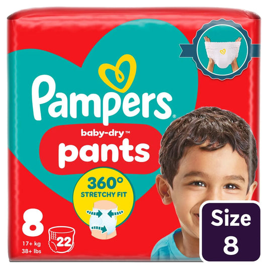 Pampers Baby Dry Nappy Pants Size 8 Essential 22 per  Pack
