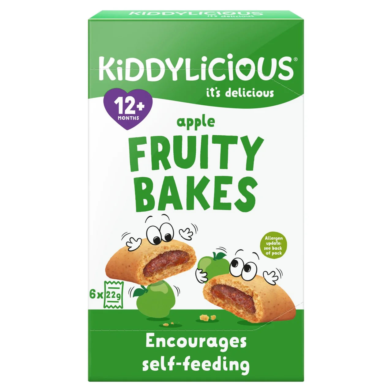 Kiddylicious Apple Fruity Bakes Baby Snacks Multi 6 x 22g