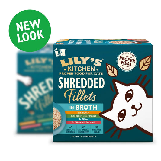 Lily's Kitchen Cat Shredded Fillets in Broth Multipack 8 x 70g