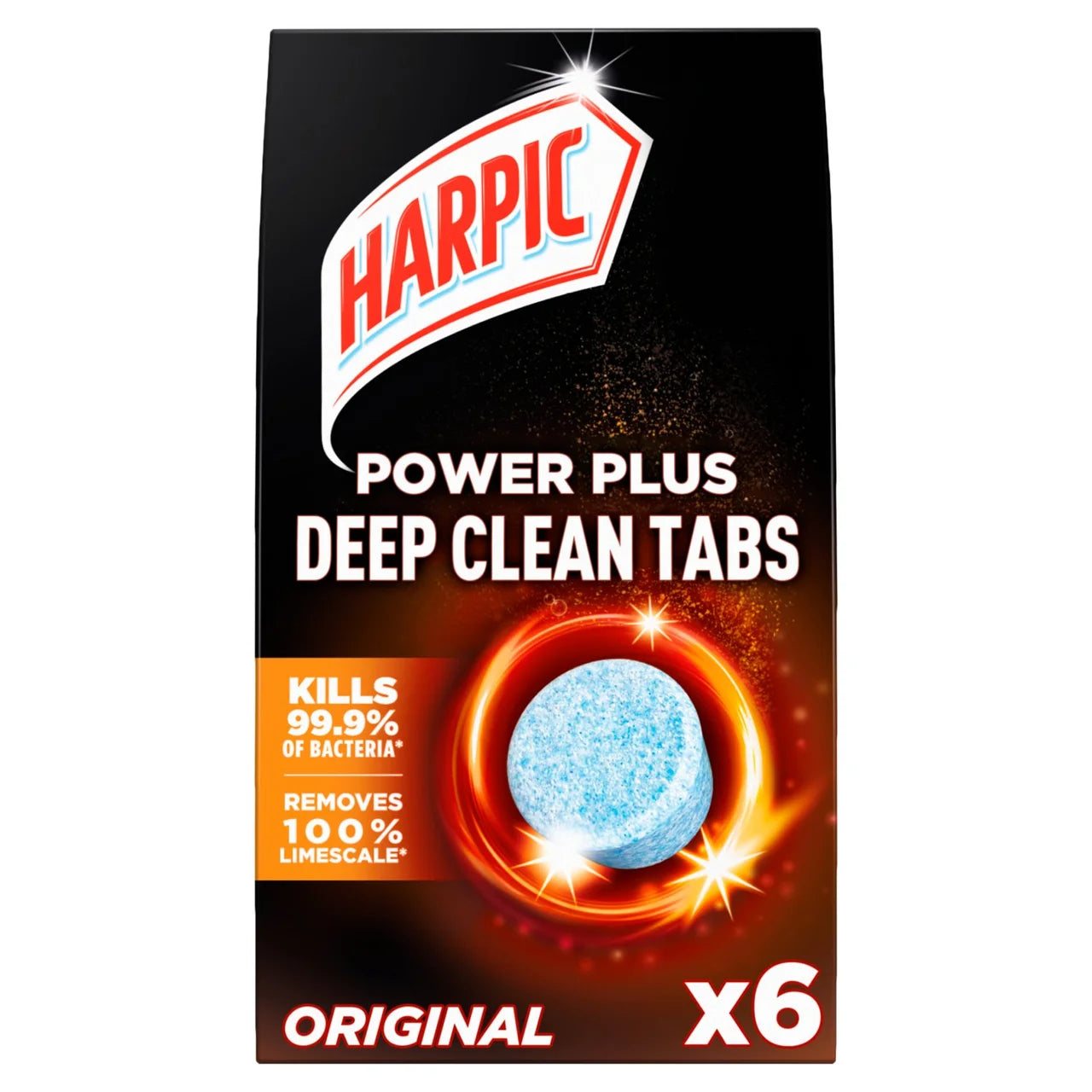 Harpic Power Plus Deep Clean Tabs Toilet Cleaner Original 6 per pack