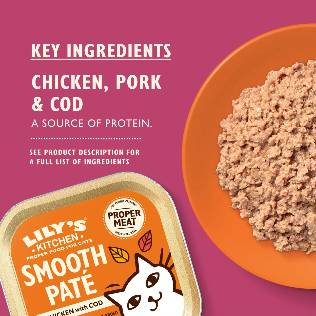 Lily's Kitchen Cat Smooth Chicken & Cod Pate 85g