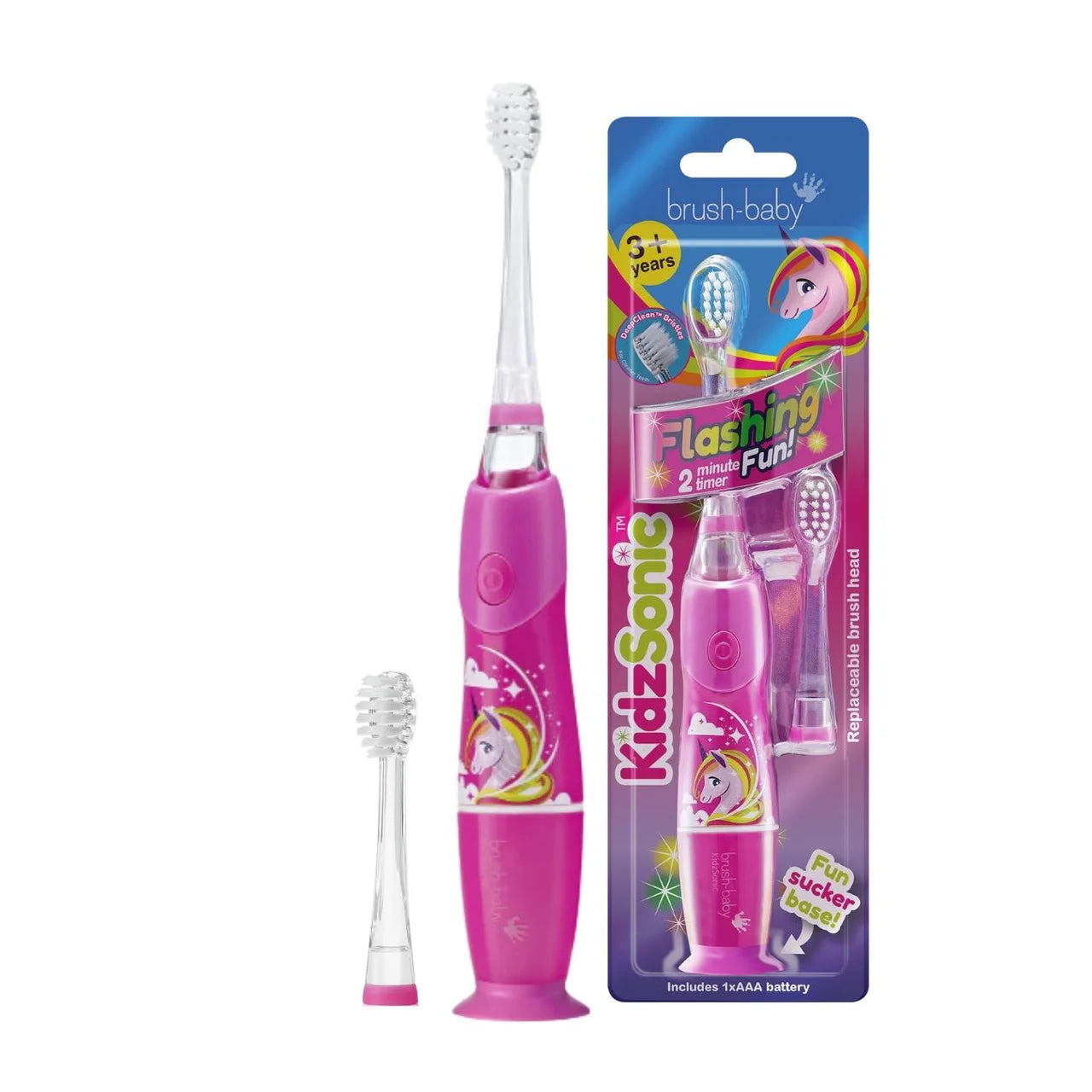 Brush-Baby KidzSonic Unicorn Electric Toothbrush, 3+ Yrs