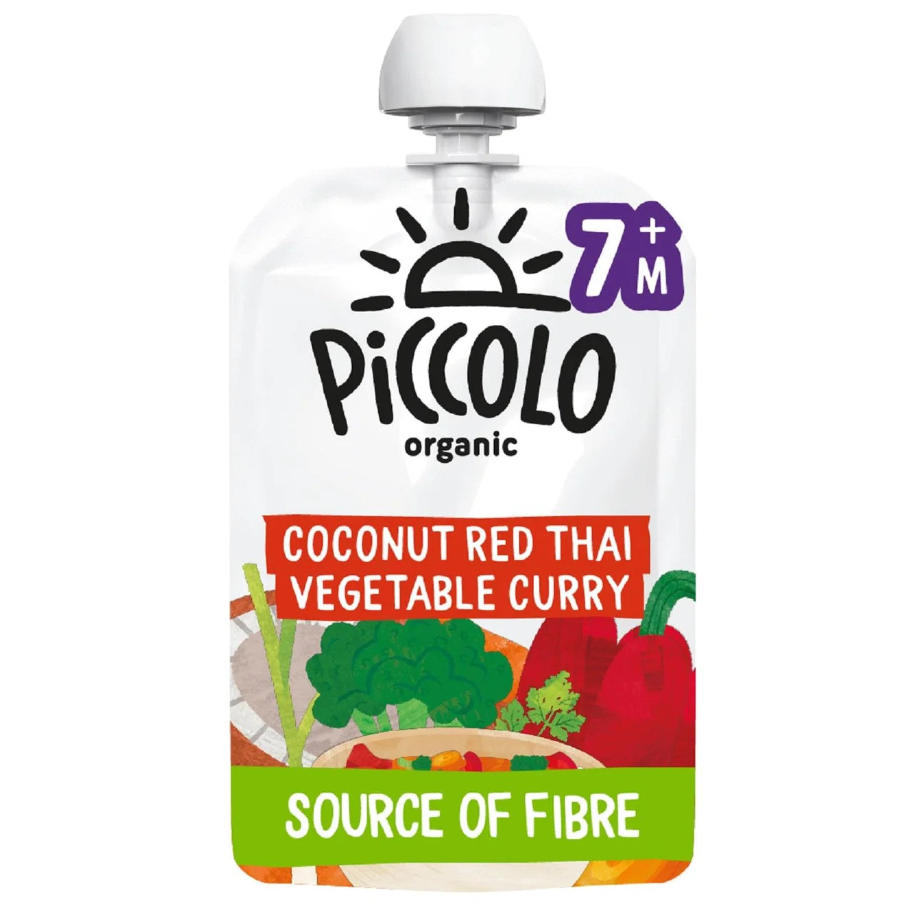 Piccolo Vegetable Thai Curry Organic Pouch 7mths+ 130g