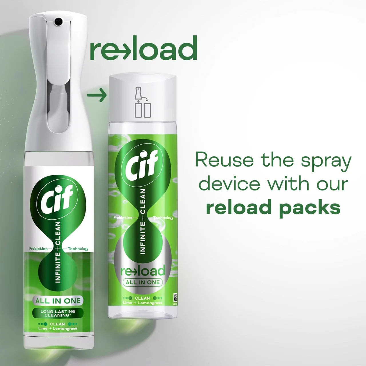 Cif Infinite Clean Lime & Lemongrass All In One Cleaning Spray 280ml