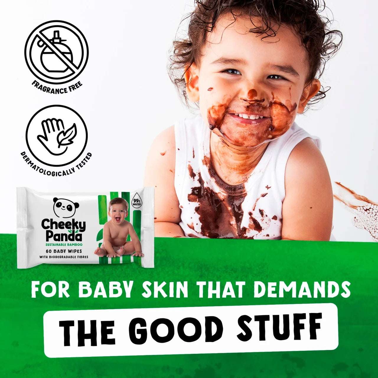 Cheeky Panda Bamboo Baby Wipes 60 per pack
