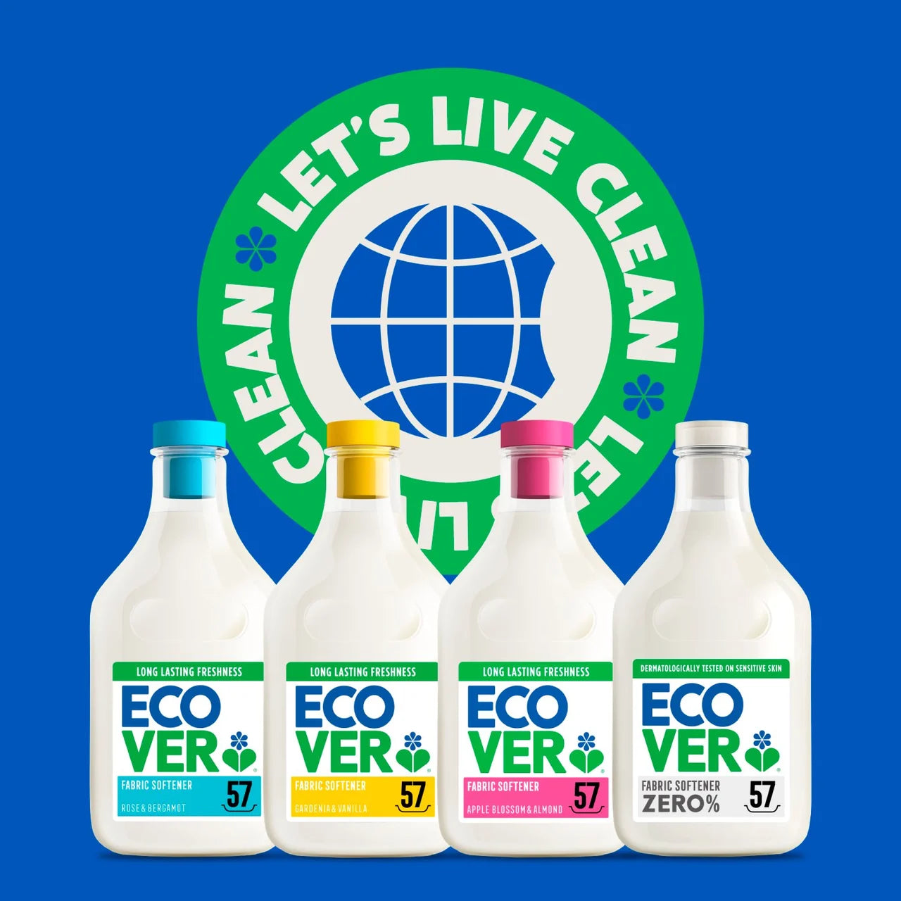 Ecover Concentrated Fabric Softener Zero Non Bio 57 Washes 1430ml