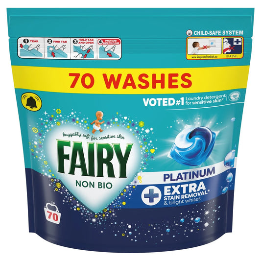 Fairy Platinum Non Bio Pods Washing Capsules 70 Washes