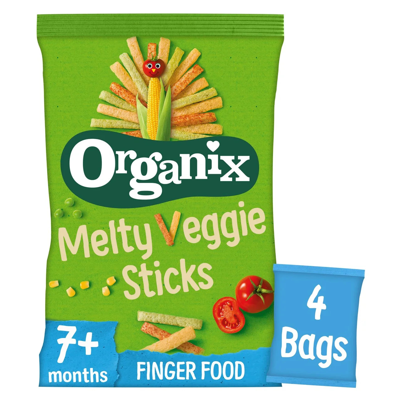 Organix Melty Veggie Sticks Organic Baby Puffs Multipack 7 months+ 4 x 15g