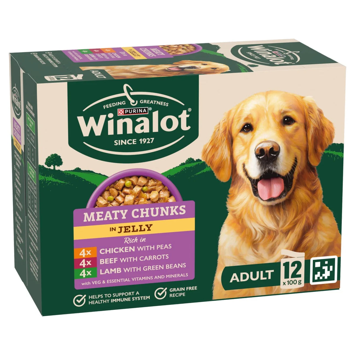 Winalot Meaty Chunks Mixed in Jelly Wet Dog Food 12 x 100g