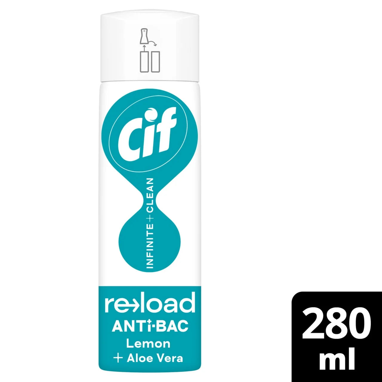 Cif Infinite Clean Anti-Bac All in One Cleaner Reload Lemon & Aloe Vera 280ml