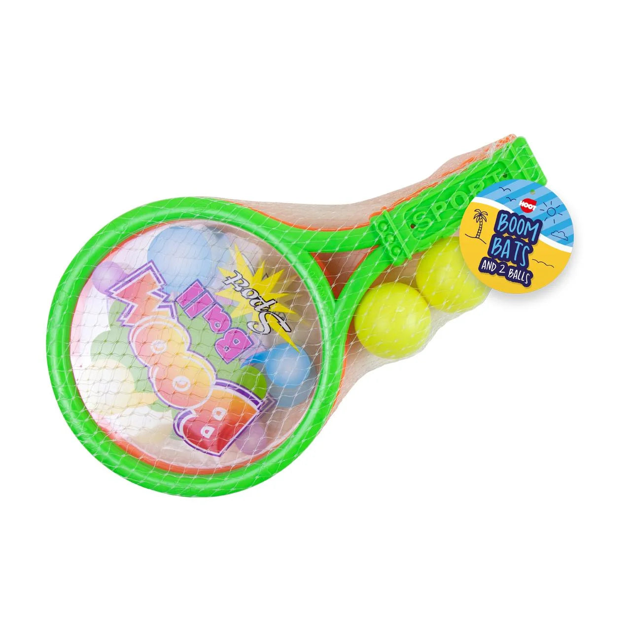 Hoot Kids Outdoor Boom Bat Rackets & 2 Balls