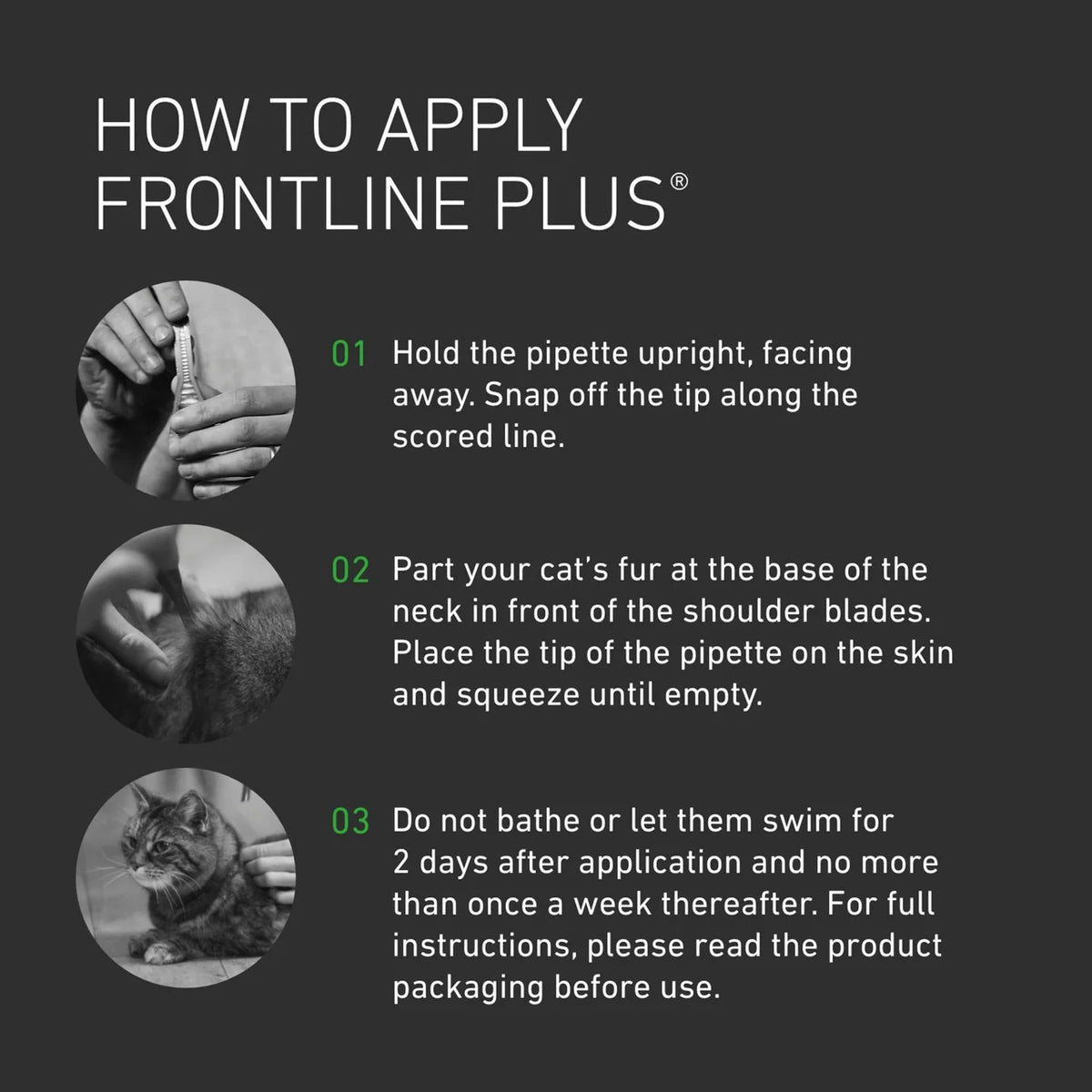 FRONTLINE Plus Flea & Tick Treatment Cat 3 per pack