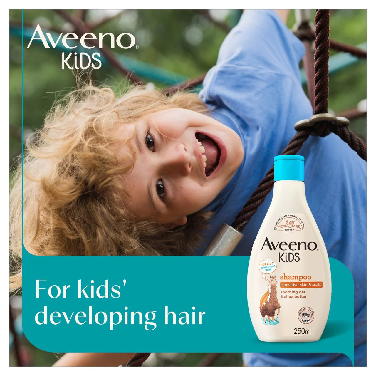 Aveeno Kids Shampoo with Soothing Oat & Shea Butter for Sensitive Skin 250ml