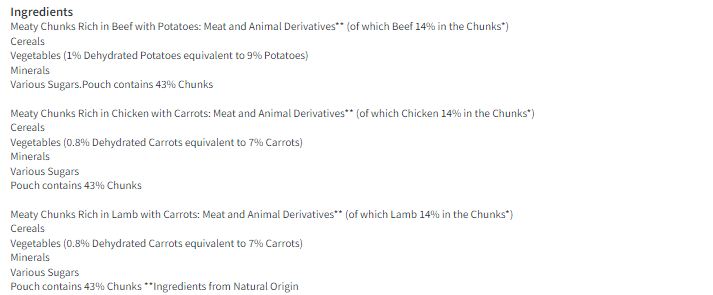 Winalot Meaty Chunks Mixed in Gravy Wet Dog Food 12x100g