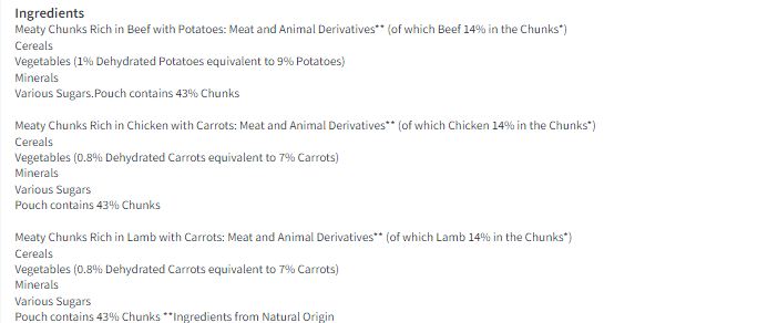 Winalot Meaty Chunks Mixed in Gravy Wet Dog Food 40x100g
