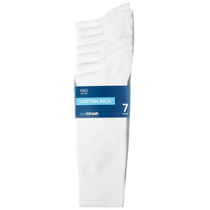 M&S Collection Cool & Fresh Socks, 6-8, White