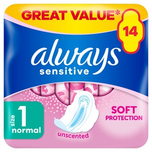 Always Sanitary Towels Sensitive Normal (Size 1) Wings
