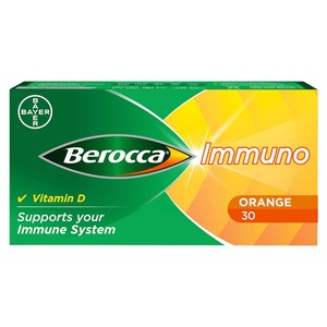 Berocca Immuno Orange Flavour Energy Immunity Vitamin Tablets