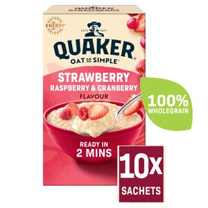 Quaker Oat So Simple Strawberry Raspberry & Cranberry Sachets Cereal