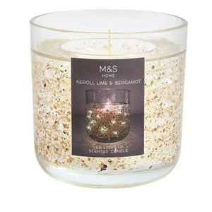 M&S Neroli, Lime & Bergamot Gold Light Up Candle