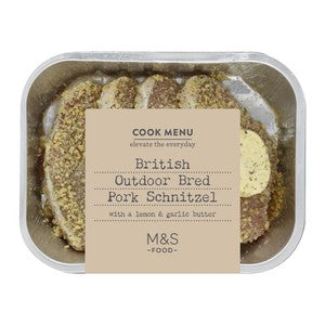 M&S Cook Menu Pork Schnitzel with Lemon & Garlic Butter