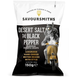 Savoursmiths Desert Salt and Black Pepper Luxury English Potato Crisps