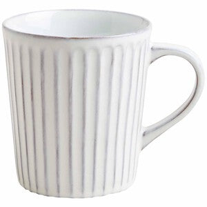 M&S Ribbed Reactive Glaze Mug, Light Grey
