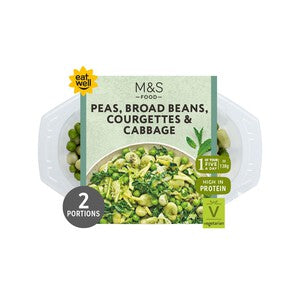 M&S Layered Super Green Vegetables with Mint Butter