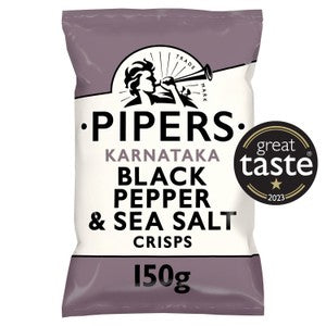 Pipers Karnataka Black Pepper & Sea Salt Sharing Bag Crisps