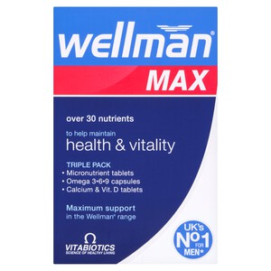 Vitabiotics Wellman Max Health & Vitality Tablets
