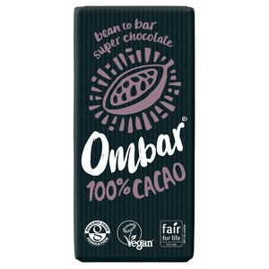 Ombar 100% Cacao Organic Vegan Fair Trade Dark Chocolate