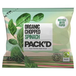 PACK'D Organic Chopped Spinach