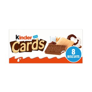Kinder Cards Cocoa & Milk Biscuits Wafers Multipack