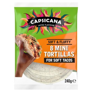 Capsicana Mini Soft Taco Shell Tortilla Wraps