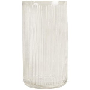 M&S Collection Glass Ribbed Vase
