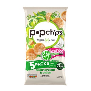popchips Sour Cream & Onion Multipack Crisps
