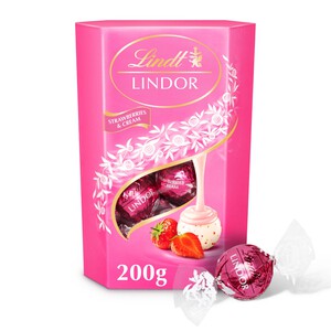 Lindt Lindor Strawberries & Cream Chocolate Truffles Box