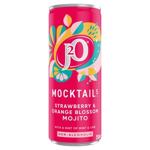 J2O Strawberry & Orange Blossom Mojito Mocktail