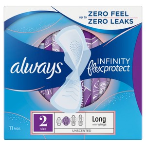 Always Sanitary Towels Infinity Long (Size 2) Wings