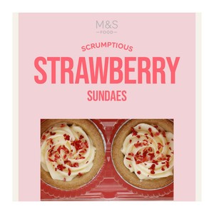 M&S Strawberry & Cream Sundaes