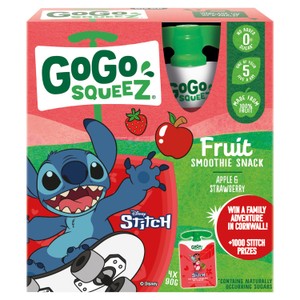 GoGo squeeZ Fruit Smoothie Snack Apple and Strawberry